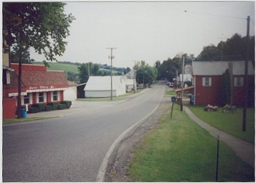 Looking South into the village.